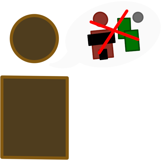 A simple drawing of a person speaking. Inside the persons speech bubble is a person with black boxes censoring their chest and genitals with money next to them. over the person and money in the speech bubble are a large red ‘X’ 